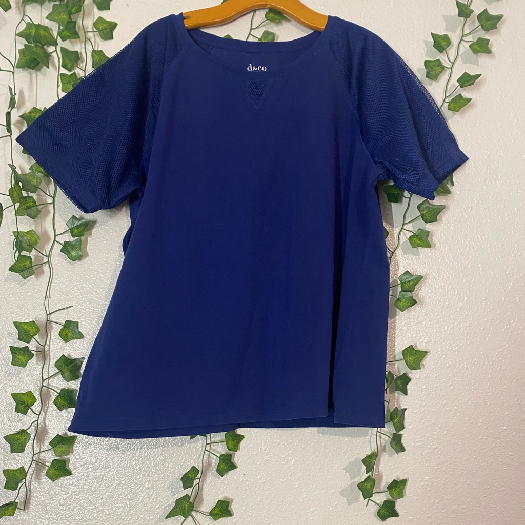 Blue Tee Tops Color Blouses Shirt